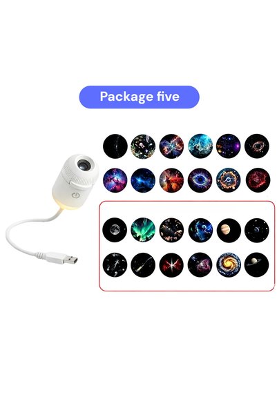 Choice 5W 06 2-in-1 Mini Galaxy Star Projector Night Light, USB 360° Rotating...