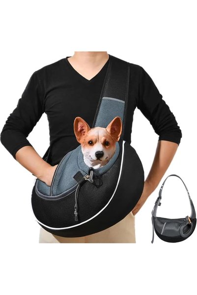 Generic Hands-Free Pet Sling Carrier, Adjustable Dog Cat Carrier Bag, Puppy S...