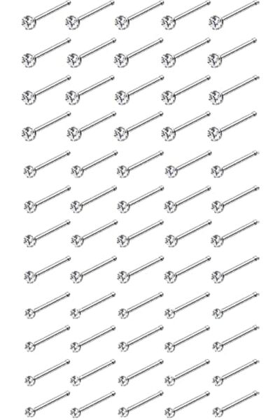 OriTi 60 PCS Small Nose Rings Studs for Women Men 316L Stainless Steel Crysta...