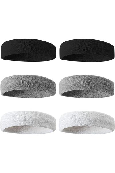 Generic Sports Sweatband Headband, 6 Pcs Sports Headbands,Quick Dry Absorbent...