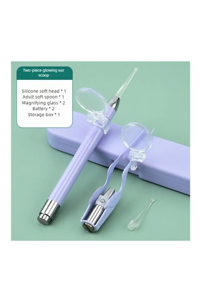 Choice Purple-Tweezers-kit Ear Cleaning Kit with LED Light Ear Wax Removal Ki...