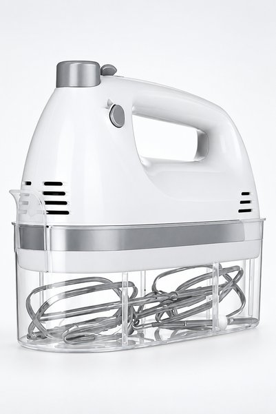 BLACK Mixer electric pentru bucătărie, Cutie pentru Accesorii, 5 Viteze și Tu...
