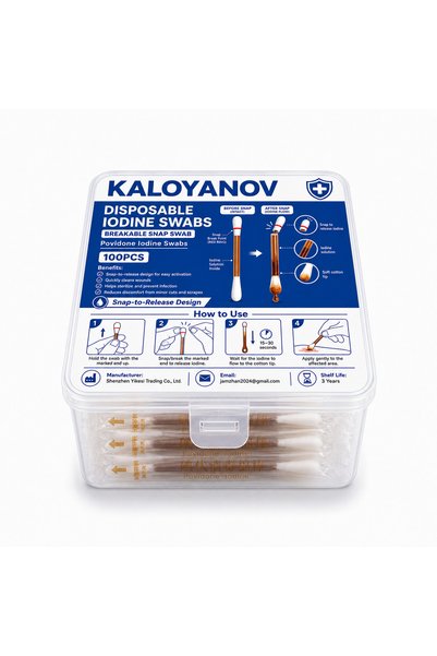 Choice 100pcs-iodophor Povidone Iodine Swabs,10% Extra Strength Antiseptic So...