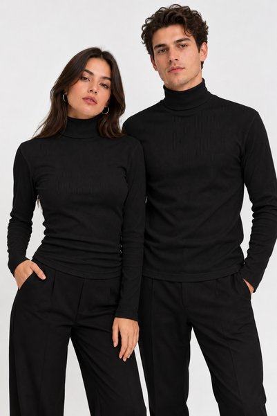 Machetta Unisex ζιβάγκο με μακρύ μανίκι, με πλέξη ριμπ, από λεπτό, μη φλεγόμε...