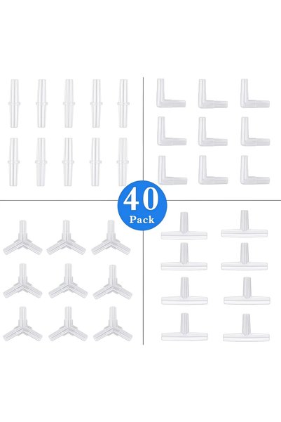 Choice 40 قطعة، مجموعة موصلات مضخة هواء لأحواض السمك (20/40 قطعة) - موصلات هو...