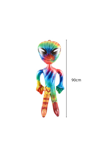 Choice WXR90cm-1 Colorful Inflatable Alien UFO Air Model Space Theme Party De...