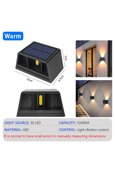 Choice ROSE LED Solar Wall Lamp Waterproof Wall Lamp ABS 5W IP65 Adjustable f...