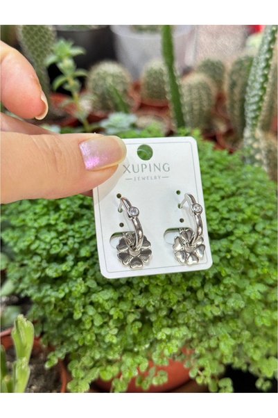 XUPING JEWELRY Xuping Silver-Colored Dangle Earrings, Migrant Earrings
