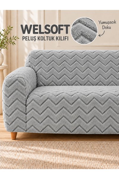 coverbox Soft Welsoft Elastic 3-Seater Sofa Cover Flexible and Washable Sofa ...