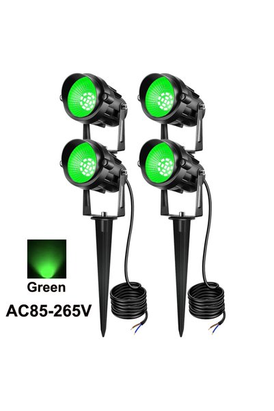 Choice 10 واط، لون أخضر، 4 قطع، مصابيح LED خارجية للإضاءة المحيطية، 110 فولت،...