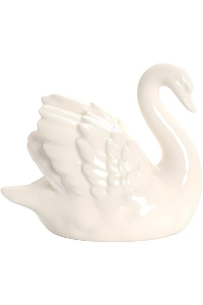 Generic Ceramic Swan Figurine - Modern Minimalist Porcelain Statue Art Decor,...