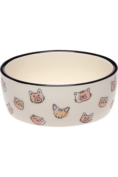Generic Cat Faces Pet Bowl, Water and Food Dish, Pet Owner Accessory, Ceramic...