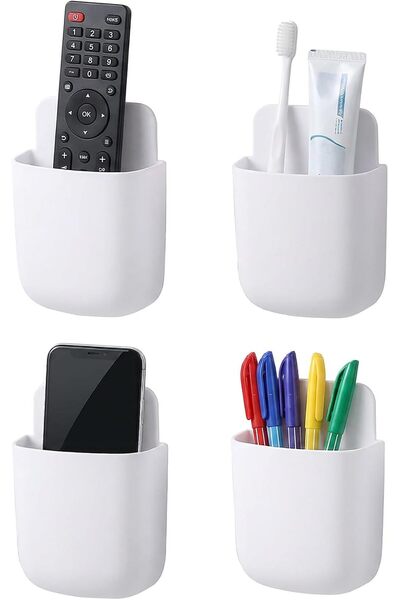 Generic 4 Pack Wall Mount Remote Control Holder, Self-Adhesive TV Controller ...