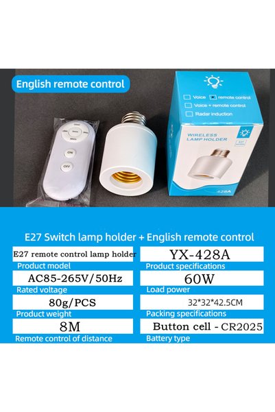 Choice No plug AC85V-265V E27 E27 60W Wireless Remote Control Smart Timer Lam...