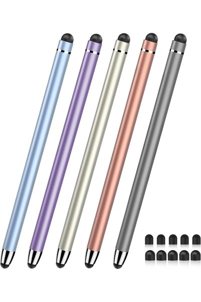 Generic 2 in 1 Universal Stylus Pen for All Touch Screen 5 Pack