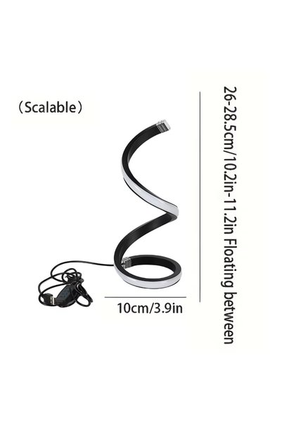 Choice three-colour LED spiral desk lamp modern three color dimming USB power...