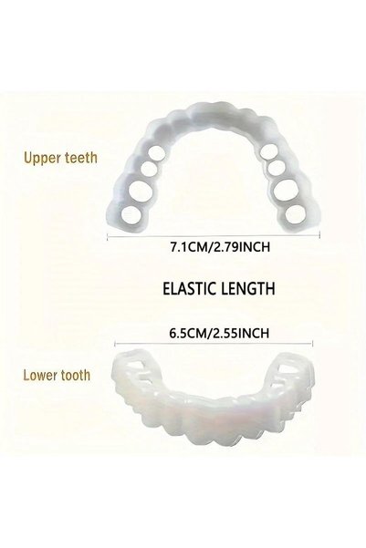 Choice a New Snap On Comfort Teeth Veneers Dentures For Men And Women Cover U...