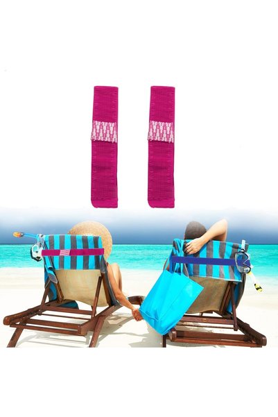 FONIX Set of 2 Bands for holding towels – SecureGrip BeachLine, Elastic Mater...