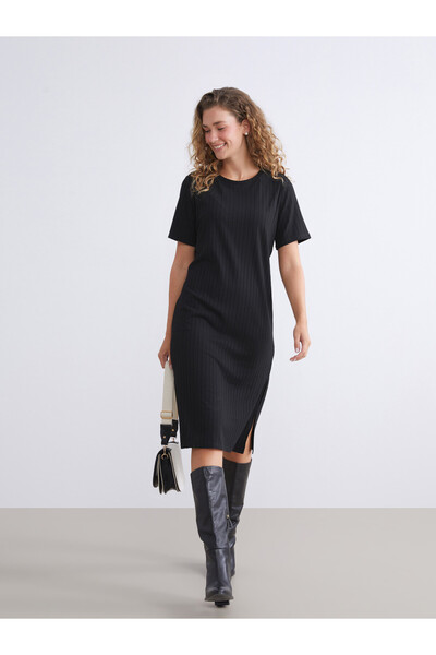 LC Waikiki TWO MT SHOP QUALITY LCW Comfort Ribbed Knit Straight Dress
