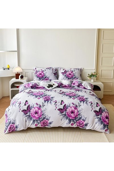 Talis Lenjerie Butterfly Magenta cocolino cu Elastic 180x200 (Cocolino)