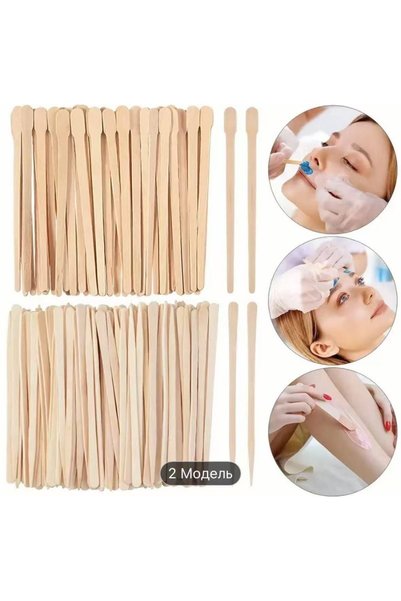 global fashion Set de 15 unități: Set spatule înguste din lemn pentru epilare...