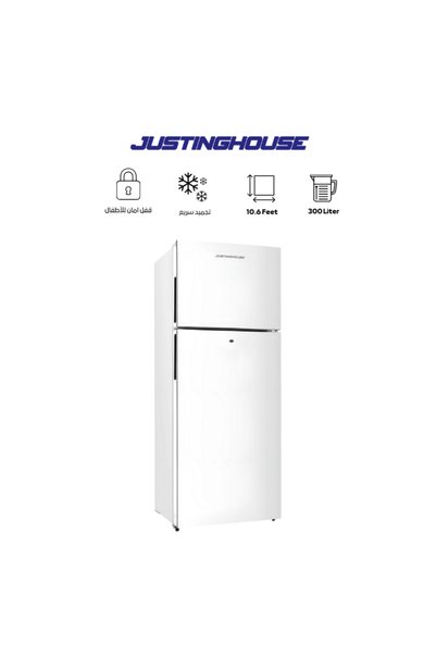 White Westinghouse Justing House 300L 10.6ft White Double Door Iceberg Refrig...