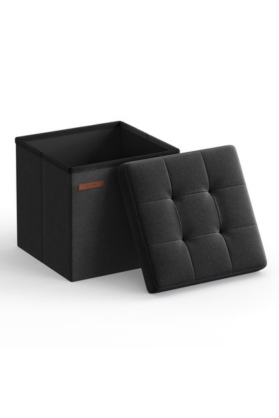 Talis Minota Ottoman Storage Chest Black 30x30x30 cm
