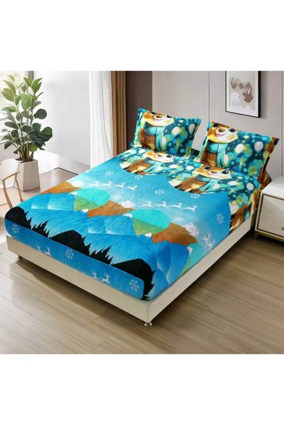 Talis Cearsaf de pat Cocolino cu elastic si 2 fete de perna Merry V20 180x200cm