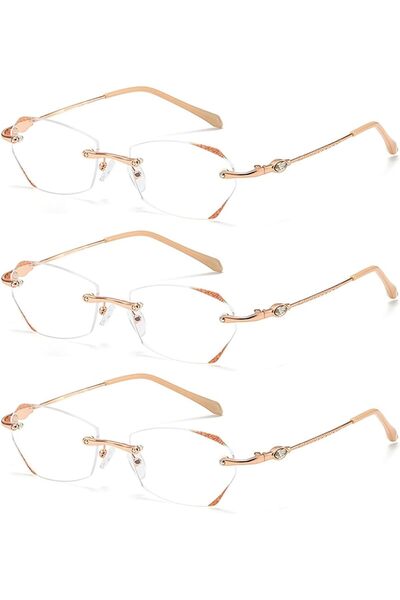 Generic Frameless Reading Glasses For Women With Blue Light Blocking,Fashion ...