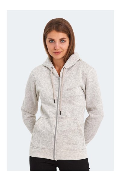 LC Waikiki SLAZENGER Gray 3-Ply Plain Standard & Regular Women's Zipper Sweat...
