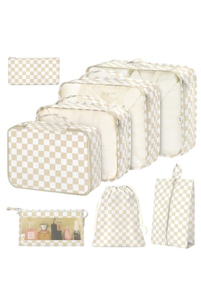 KASTWAVE 8 Set Packing Cubes for Suitcases,Packing Cube with Shoe, Cosmetics,...