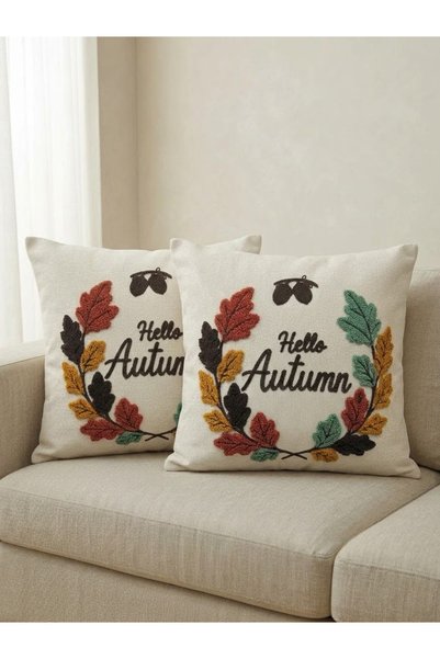 DECORA CASA HOME COLLECTİON Σετ 2 τεμαχίων διακοσμητικών μαξιλαροθηκών με ανά...