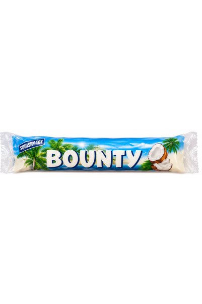 odjas Jucărie Antistres Squishy Bounty, Formă Baton de Ciocolată, Material Mo...