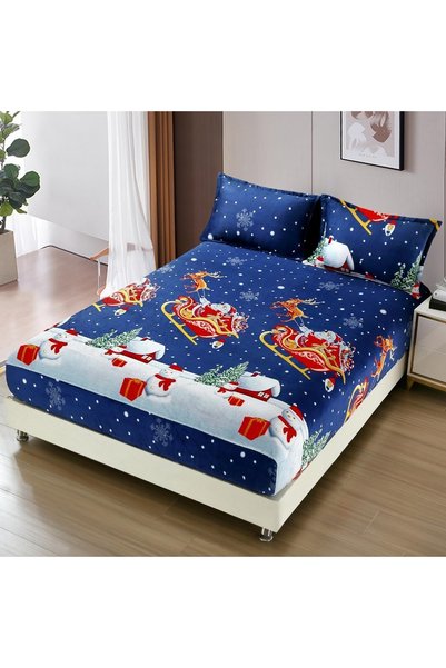 Talis Cearsaf de pat Cocolino cu elastic si 2 fete de perna Merry V15 180x200cm