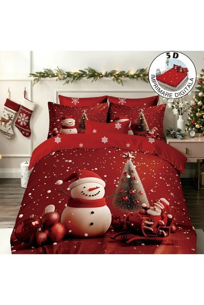 Talis Santa Claus Bedding with Stretchy 180x200 Frosty V61 6 Pieces (Fine)