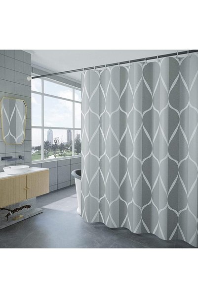 Generic Fabric Floral Shower Curtain Set with 12 Hooks,Modern Mildew-Resistan...