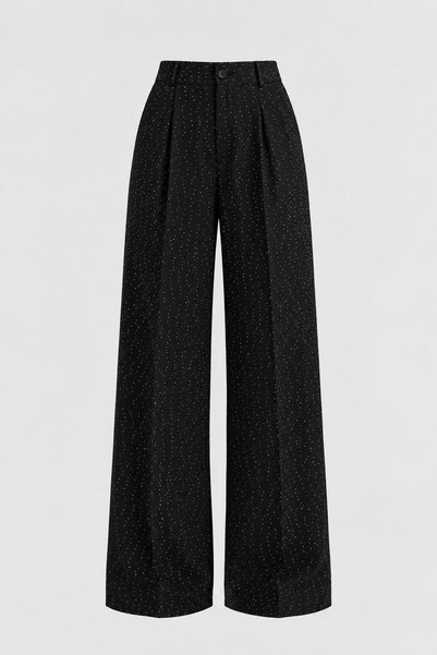 Bak'ap Premium Trend Shiny Stone-Printed Palazzo Pants