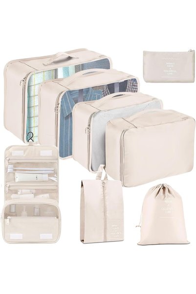 Tazweeq Packing Cubes for Travel, 8-Piece Lightweight Luggage Organizer Set w...