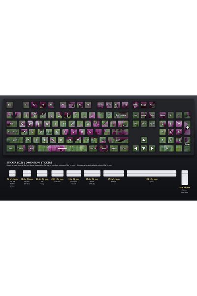 OEM Stickere Tastatura Seminte de Mac Negre, Design Continuu, Set Complet A4,...
