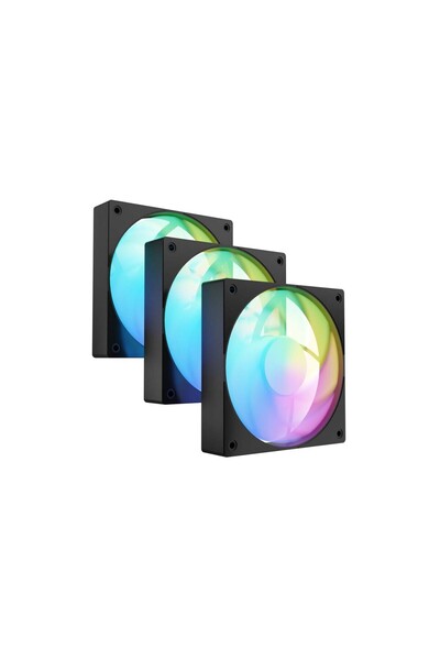 FURY Ventilator Fan Sai S12 ARGB PWM negru, pachet de 3