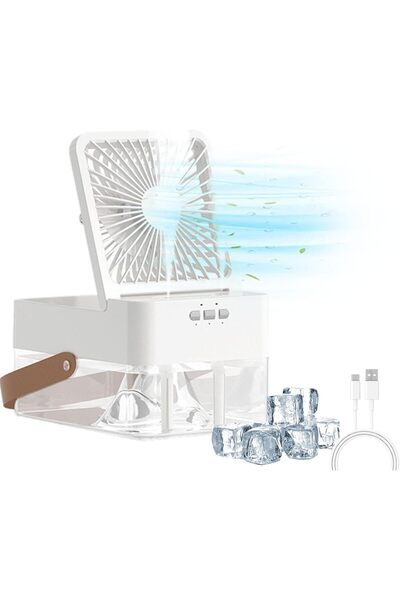 Generic Misting Fan, with 2.5L Water Tank and Dual Misting Outlets, Portable ...