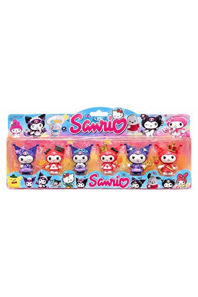 odjas Set 6 Figurine Kuromi Sanrio – Personaje Kawaii Colorate, Mini Figurine...