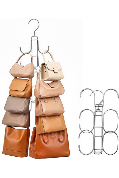 Generic Purse Organizer for Closet, Upgraded Purse Hanger with 10 Big Hooks, ...