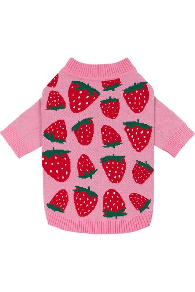 Generic Adorable Strawberry Dog Sweater, Thermal Dog Winter Clothes for Small...