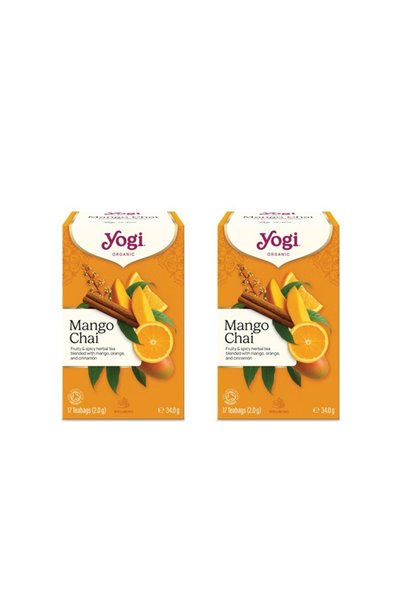 Yogi Tea Pachet 2 x Ceai bio Mango Chai, 17 pliculete a 2,0g / 34,0g