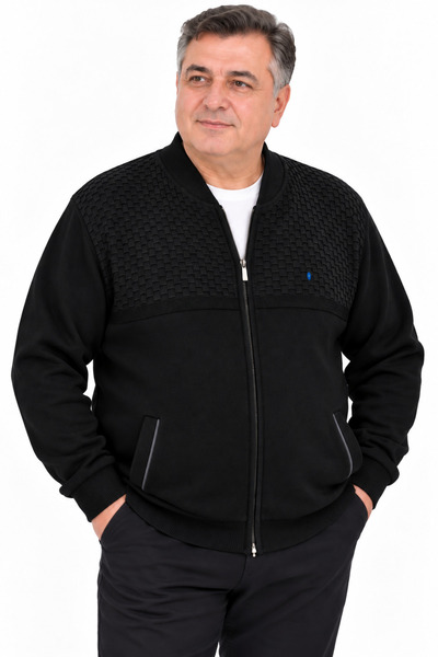 herman Plus-Size Lined Men's Cardigan