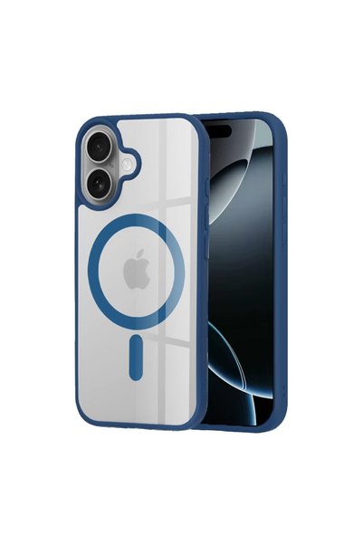 FONIX Husă MagSafe pentru iPhone 17, Policarbonat și Silicon, Transparent/Alb...