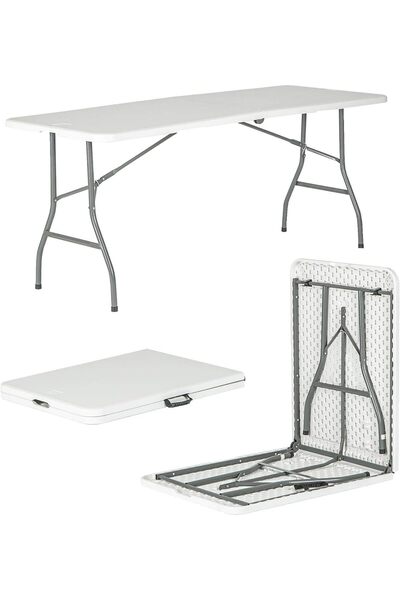 GENERAL SKY-TOUCH Lightweight Folding Trestle Table, 180x75x75cm, Heavy-Duty ...