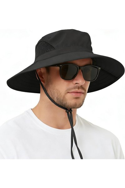 Generic Unisex Sun Hat, Waterproof Wide Brim Bucket Hat Packable Boonie Hat f...