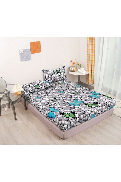 Talis Cearsaf de pat Cocolino cu elastic si 2 fete de perna Nicole 180x200cm